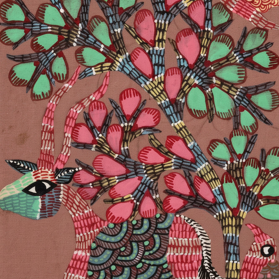 Forest Deer – Handmade Gond Art Diary