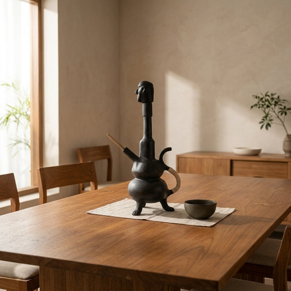 Longpi Black Clay Hookah – Handmade Traditional Art