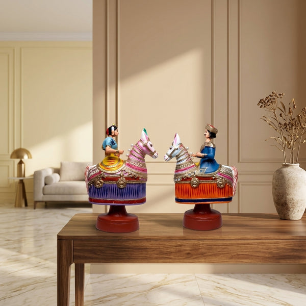Thanjavur Raja Rani Dancing Doll Set of 2 – Traditional Handcrafted Art