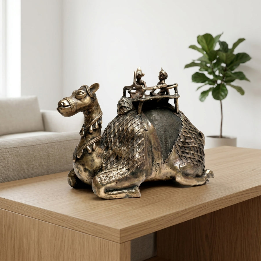 Royal Camel with Stone – Dhokra Metal Art