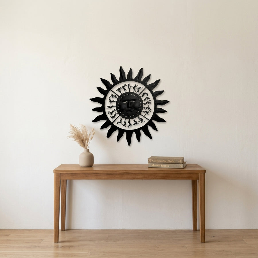 Wrought Iron Hanging Sun – Tribal Wall Art