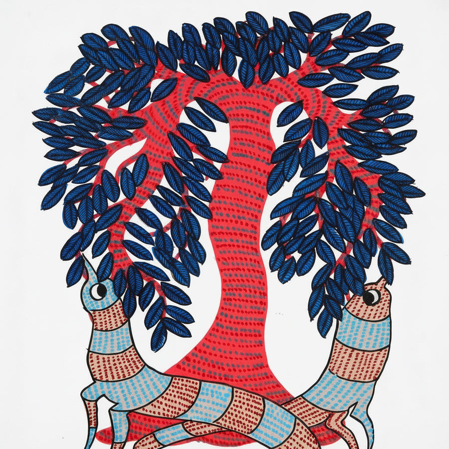 The Tree of Harmony – Gond Paper Painting