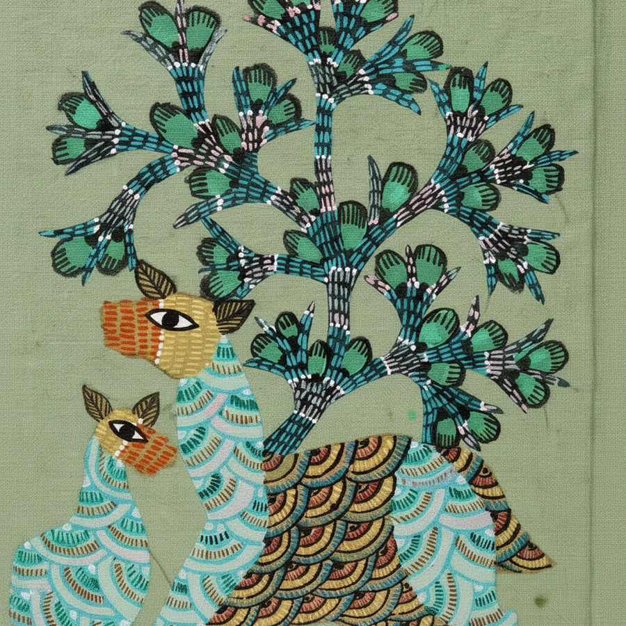 Whimsical Deer – Handmade Gond Art Diary