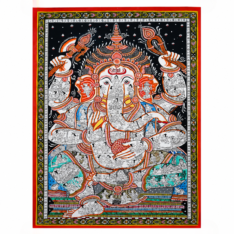 Panchamukhi Ganesha – Pattachitra Painting