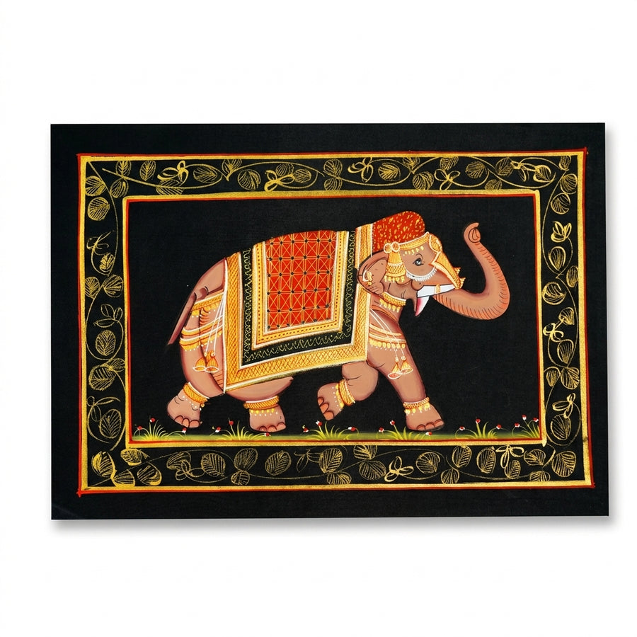 The Royal Tusker – Rajasthani Miniature Painting