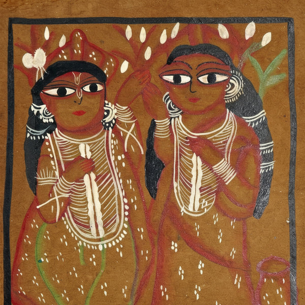 Babu Bibi in Traditional Grace – Kalighat Painting