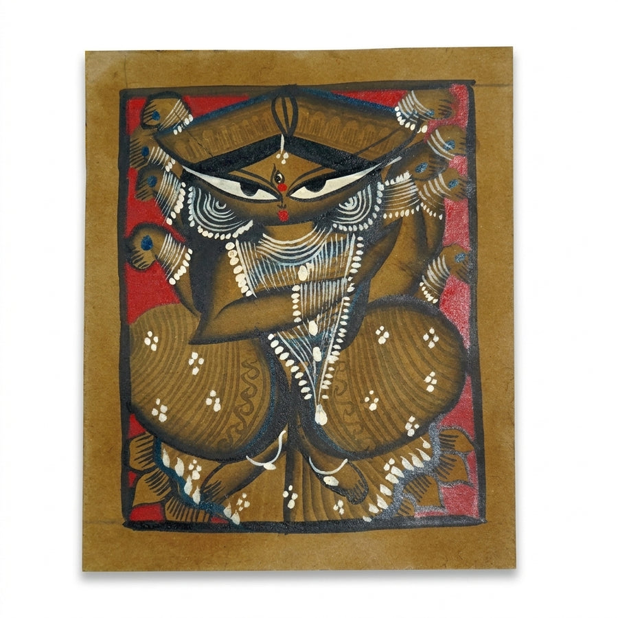 The Divine Protector – Kalighat Painting