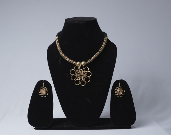Royal Brass Gold Jewellery Set