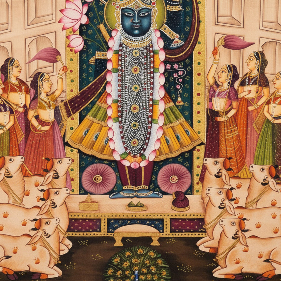 Shrinath Ji Royal Darshan – Pichwai Painting
