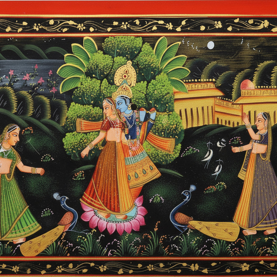 Radha Krishna in Vrindavan – Pichwai Painting