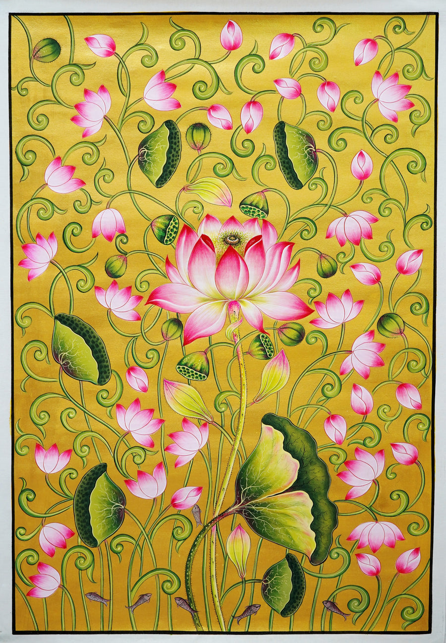 Kamal Talai (Lotus Pond) - Pichwai painting