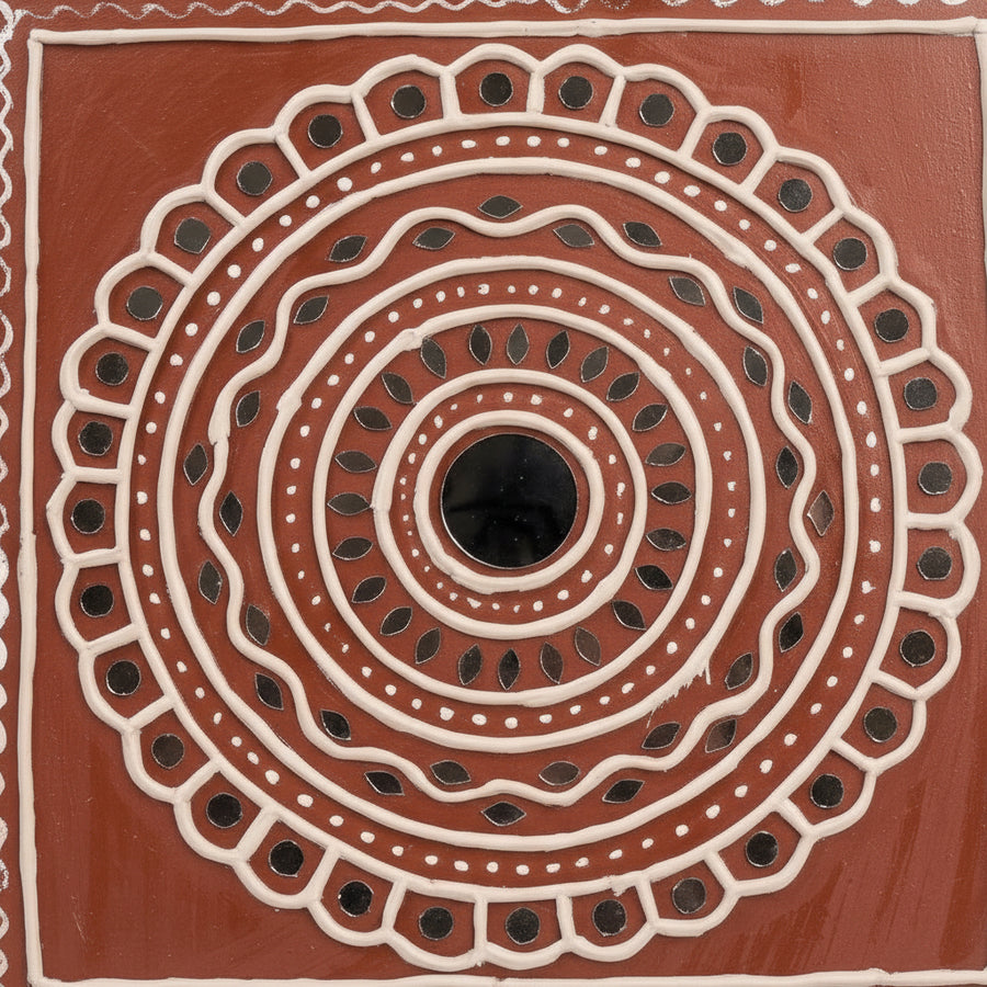 Circular Mandala Lippan Mirror Wall Art