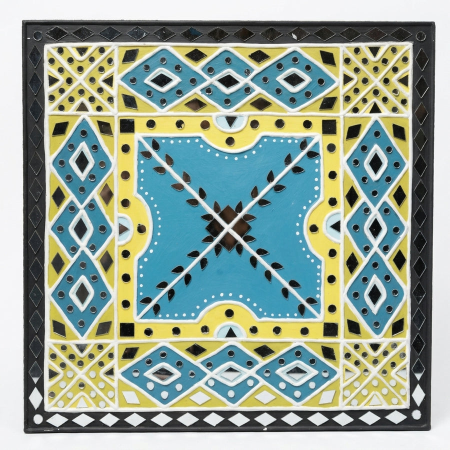 Square Ornamental Lippan Mirror Wall Art