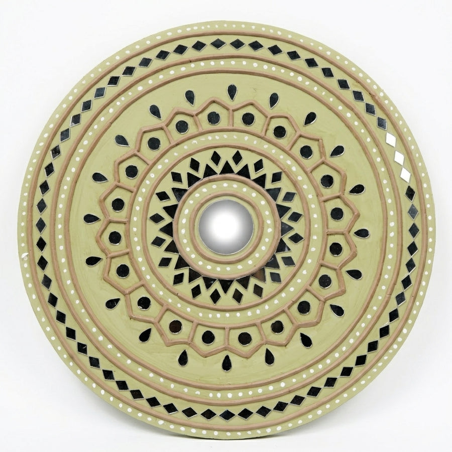 Radiant Mandala Lippan Mirror Wall Art