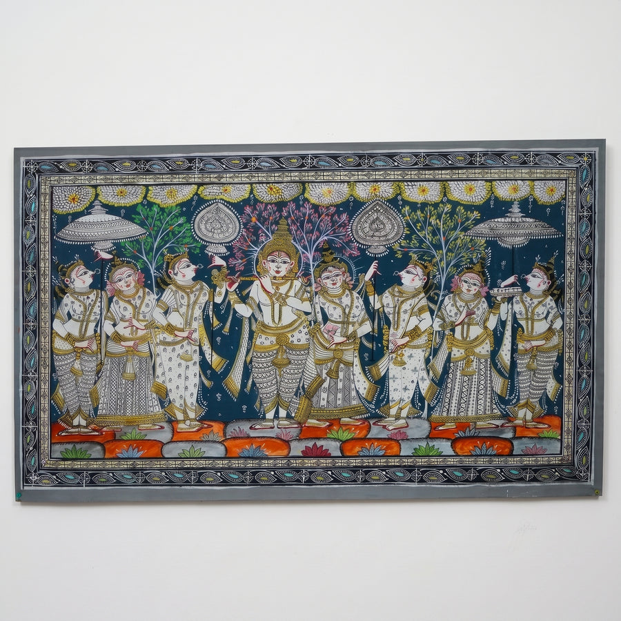 Radha Krishna Raas Leela – Pattachitra Painting