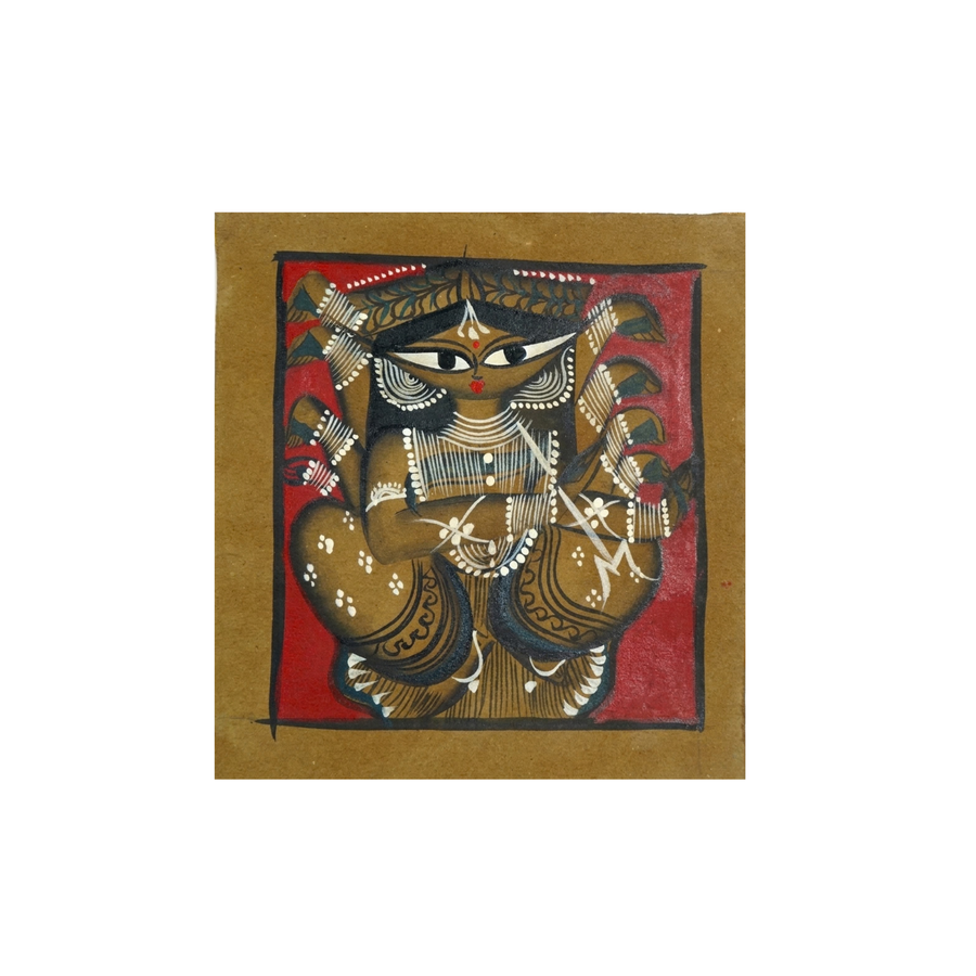 Divine Goddess Durga – Kalighat Painting