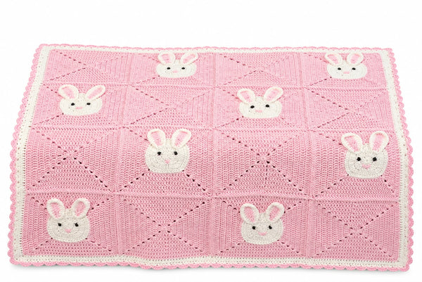 Crochet Baby Blanket – Pink Handmade Art