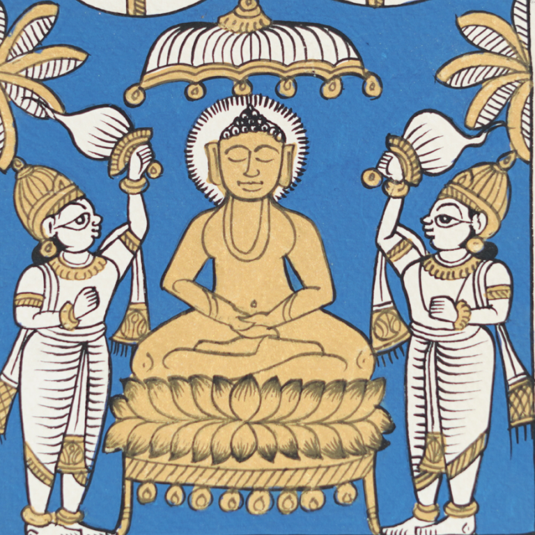Buddha Darshan - Phad Painting - view 2, handmade Phad painting from India