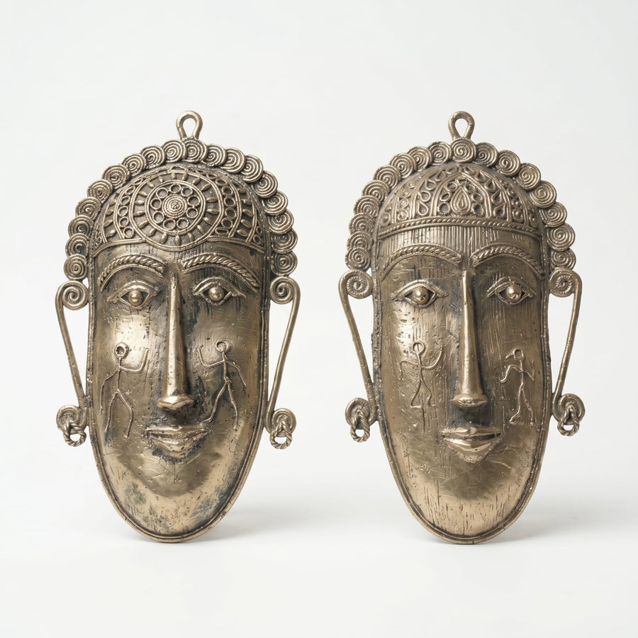 Tribal Face Mask – Dhokra Metal Art