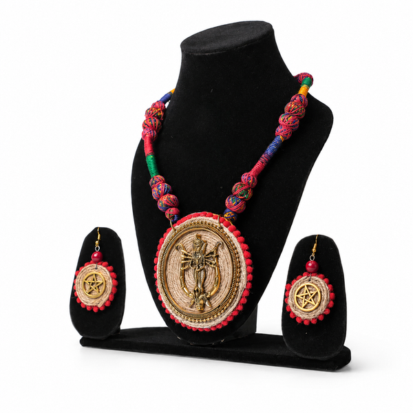 Divine Maa Durga Pendant Necklace set