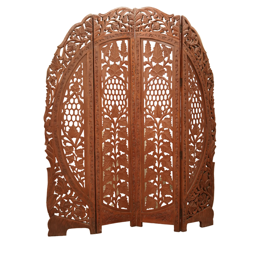 Hand-Carved Folding Room Partition - Wooden Furniture - view 2, handmade wooden furniture from India
