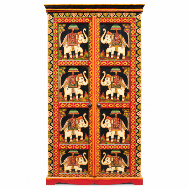 Hand-Painted Cabinet - Wooden Furniture, handmade wooden furniture from India