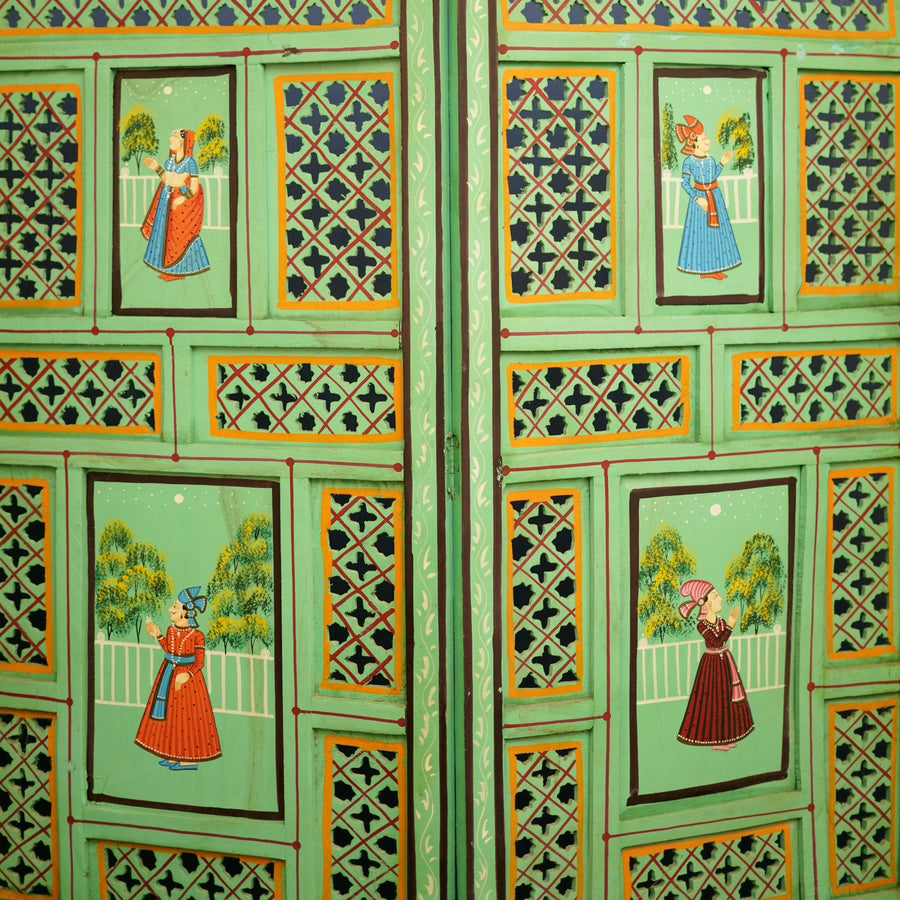 Hand Painted Partition - Wooden Décor - view 4, handmade wooden decor from India