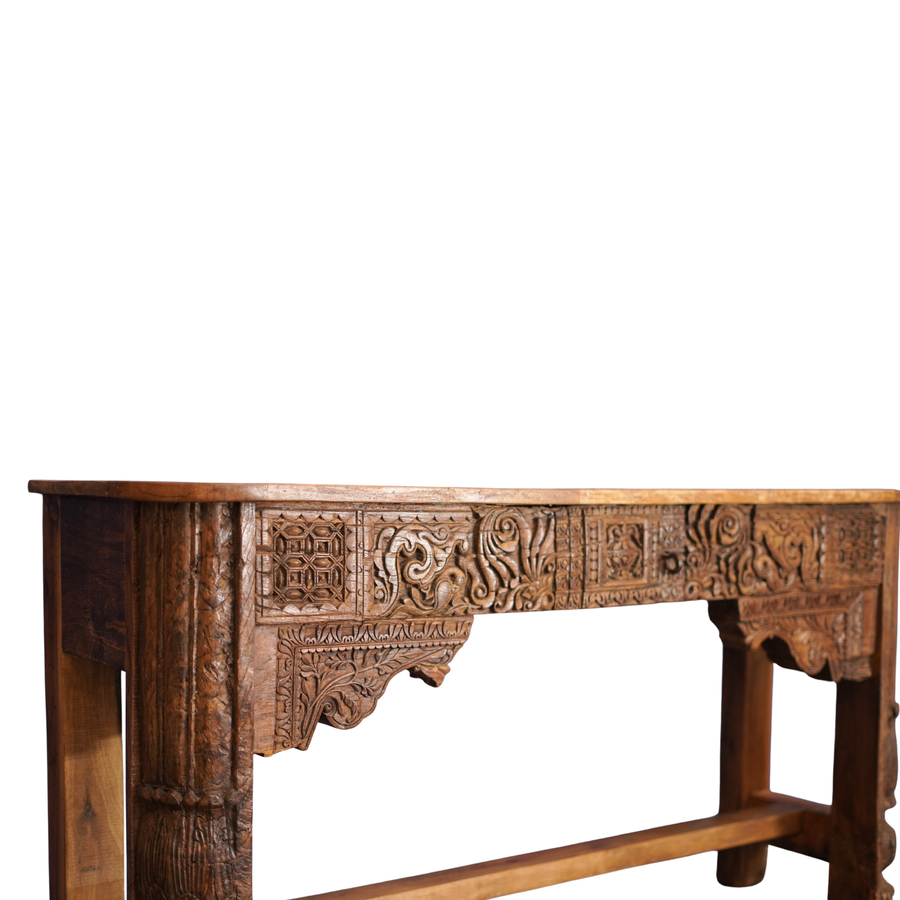 Heritage Console Table & Desk - Wooden Furniture - view 2, handmade wooden furniture from India