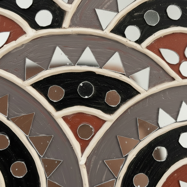 Layered Arch Lippan Mirror Wall Art