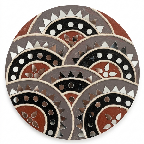 Layered Arch Lippan Mirror Wall Art