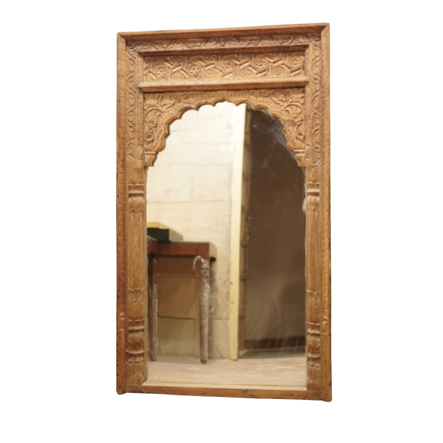 Jharokha Mirror - Wooden Wall Décor, handmade wooden decor from India