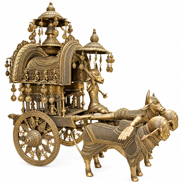 Karma - National Award-Winning Dhokra Metal Art, handmade tribal brass sculpture from India