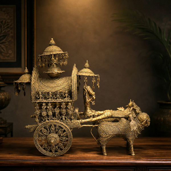 Karma - National Awarded Dhokra Metal Art, handmade tribal brass sculpture from India