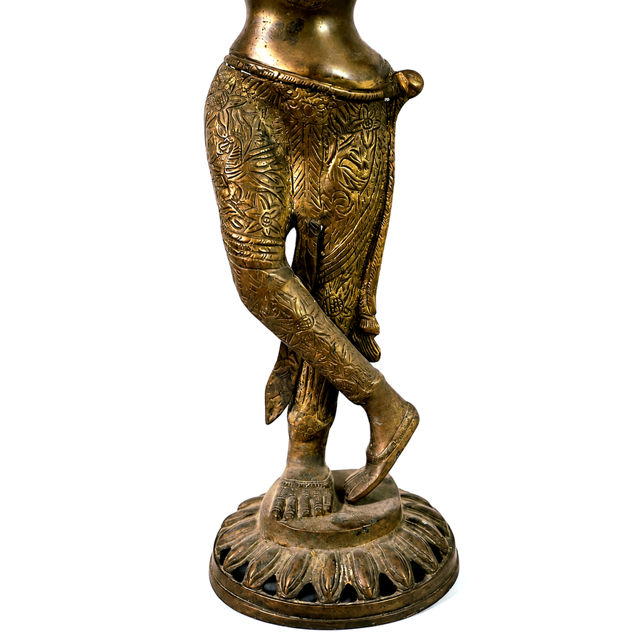 Maya Devi - Brass Metal Art - view 3, handmade tribal brass sculpture from India