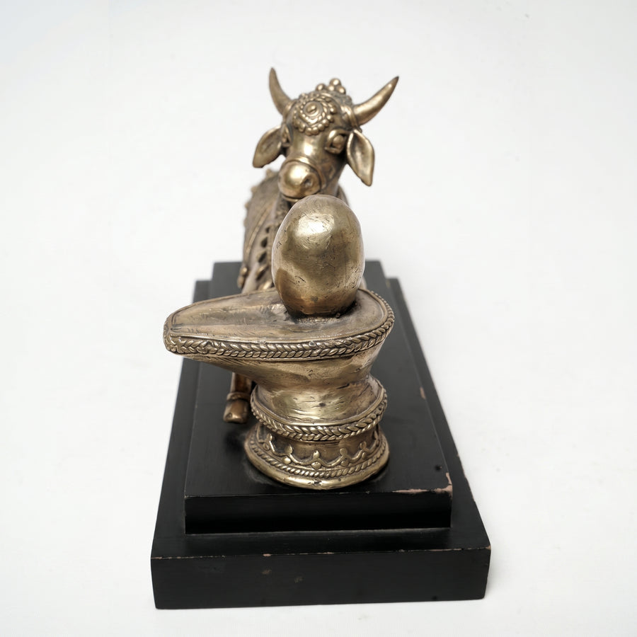 Nandi with Shiv Lingam – Dhokra Metal Art