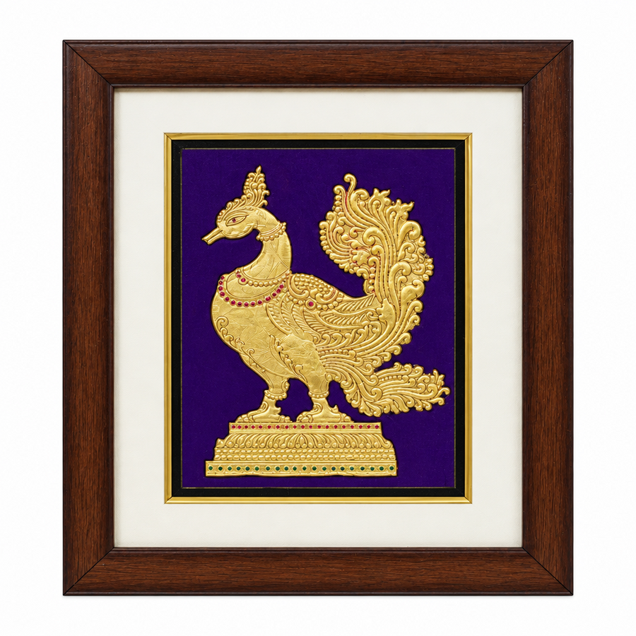 Ornate Annapakshi - Mysore Painting - view 2, handmade Mysore painting from India