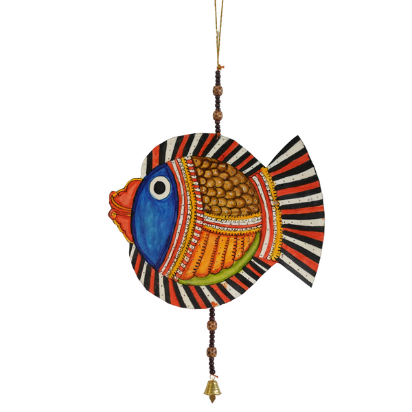 Serene Fish - Tholu Bommalata Leather Craft, handmade Tholu Bommalata leather puppet art from India