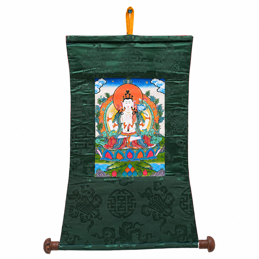 Tibetan Buddhist - Thangka Painting, handpainted Tibetan Thangka painting