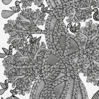 Birds Around the Forest Tree – Gond Paper Painting