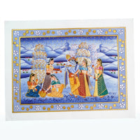 The Offering of Divine Devotion – Rajasthani Miniature Painting