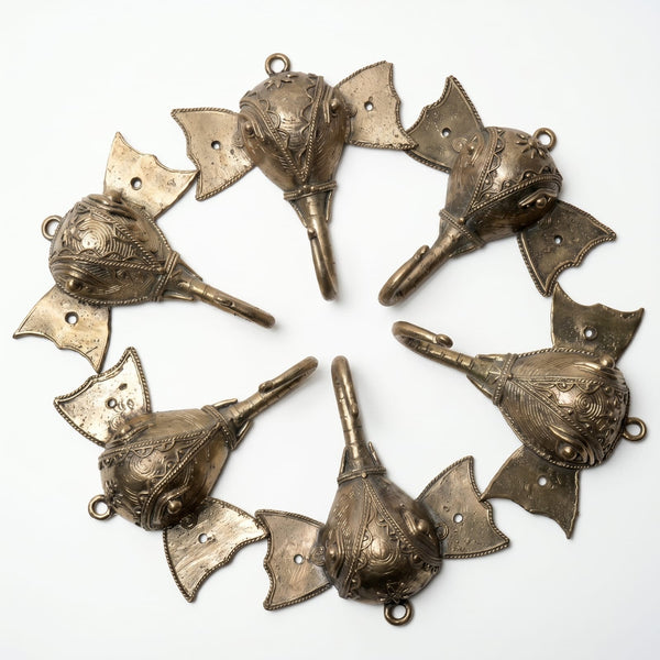 Elephant Head Decorative Wall Hook – Dhokra Metal Art