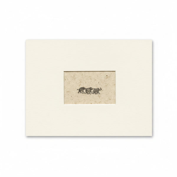 Royal Elephant Procession – Rajasthani Miniature Painting
