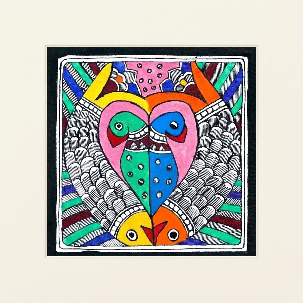 Love Birds of Mithila – Madhubani Painting