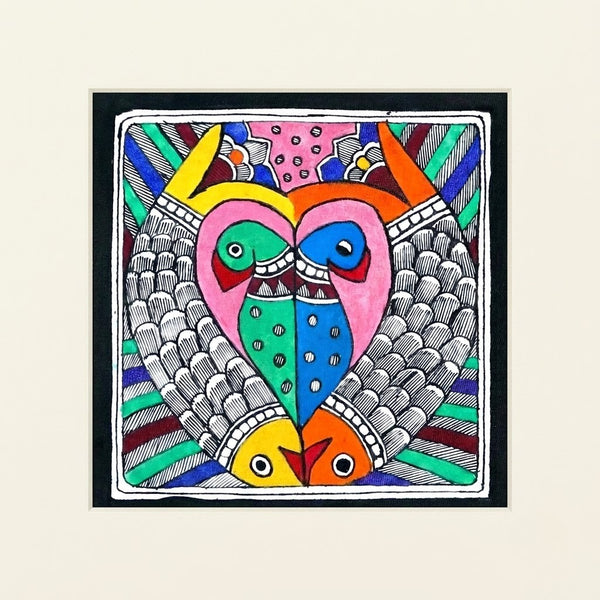 Love Birds of Mithila – Madhubani Painting