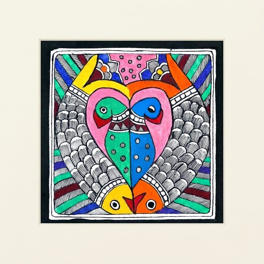 Love Birds of Mithila – Madhubani Painting