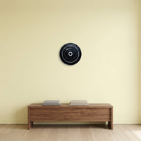 Black Glossy Circular Lippan Mirror Wall Art
