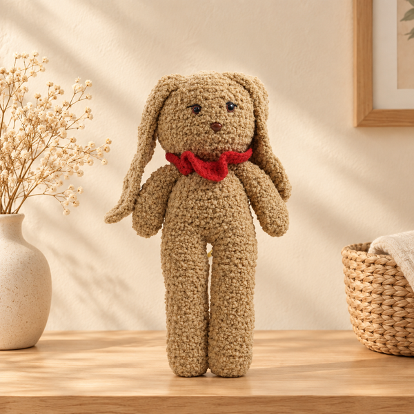 Long-Eared Bunny – Brown Handmade Art