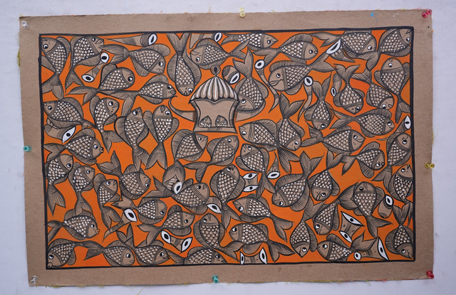 Fish Marriage – Kalighat Painting