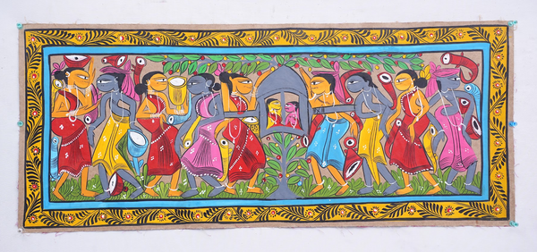 Tribal Wedding – Kalighat Painting