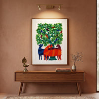 The Harmony of Life – Gond Paper Painting